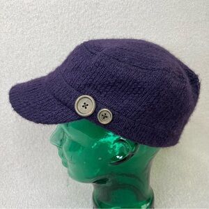 Scala Pronto Wool Page Newsboy Cap Hat-Purple-Women’s One Size-Casual-Winter-EUC